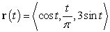 Sketch, by hand, the curve traced out by the given vector-valued function.