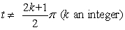 <strong>Determine all values of t at which the given vector-valued function is continuous. </strong> A) B) C) D) all real numbers