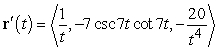 <strong>Find the derivative of the given vector-valued function. </strong> A) B) C) D)