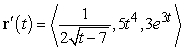 <strong>Find the derivative of the given vector-valued function. </strong> A) B) C) D)