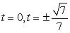 <strong>Find all values of t such that is parallel to the xy-plane. </strong> A) B) C) D)