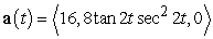 <strong>Find the acceleration function for the given position function. </strong> A) B) C) D)