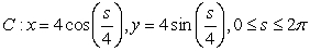 <strong>Which of the following is an arc length parameterization of the given two-dimensional curve? The circle of radius 4 centered at the origin</strong> A) B) C) D)