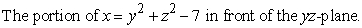 Which of the following is a parametric representation of the given surface?   [Assume the axes are oriented as shown in the figure below.]  