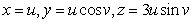 Which of the following is the graph of the given parametric surface?