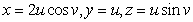 Which of the following is the graph of the given parametric surface?
