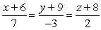 <strong>Find symmetric equations of the line through and parallel to .</strong> A) B) C) D)