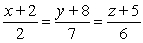 <strong>Find symmetric equations of the line through and .</strong> A) B) C) D)