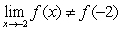 <strong>Explain why the function fails to be continuous at by indicating which of the conditions in the definition of continuity are not met. </strong> A) exists but does not exist B) exists but does not exist C) neither nor exist D) exists and exists but