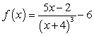 <strong>Graph the following function and describe all asymptotes. Round answers to the nearest hundredth. </strong> A) vertical asymptote: x = -2.21 B) vertical asymptote: x = -2.21 C) vertical asymptote: x = -4 D) vertical asymptote: x = -4