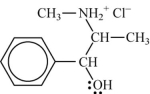 <strong>This is the structure of pseudoephedrine.Which is the correct structural formula for the hydrochloride salt of pseudoephedrine? </strong> A) B) C) D)