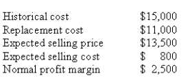 <strong>The following inventory information was taken form the records of a foreign corporation whose stock is listed on an exchange in the U.S. How will income under the U.S.GAAP compare to income the company reported under IFRS after reconciliation?</strong> A)Income will not be affected by the reconciliation. B)Income under U.S.GAAP will be lower by $1,700. C)Income under U.S.GAAP will be lower by $2,500. D)Income under U.S.GAAP will be equal to income under IFRS.