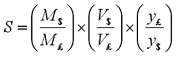 <strong>According to the monetary approach, the exchange rate can be expressed as</strong> A) . B) . C) . D)none of the above.