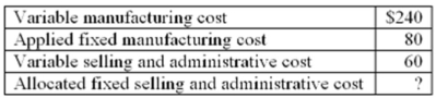The following data pertain to Parson Corporation's portable air conditioner: To achieve a target price of $450 per air conditioner, the markup percentage on total unit cost is 12%. Required: A. Calculate the fixed selling and administrative cost allocated to each air conditioner. B. For each of the following bases, determine the appropriate percentage markup on cost that will result in a target price of $450 per air conditioner: (1) variable manufacturing cost, (2) absorption manufacturing cost, and (3) total variable cost. (Round percentages to the nearest one-hundredth of a percent.)