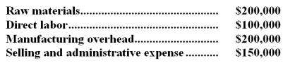 <strong>Butteco Corporation has provided the following cost data for last year when 100,000 units were produced and sold: All costs are variable except for $100,000 of manufacturing overhead and $100,000 of selling and administrative expense.There are no beginning or ending inventories.If the selling price is $10 per unit,the net operating income from producing and selling 110,000 units would be:</strong> A)$450,000 B)$385,000 C)$405,000 D)$560,000