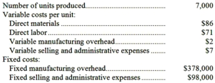 Cuffee Inc., which produces a single product, has provided the following data for its most recent month of operation: The company had no beginning or ending inventories. Required: a. Compute the unit product cost under absorption costing. Show your work! b. Compute the unit product cost under variable costing. Show your work!