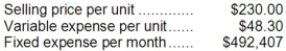 <strong>Preyer Corporation produces and sells a single product. Data concerning that product appear below: The break-even in monthly dollar sales is closest to:</strong> A)$2,344,795 B)$492,407 C)$623,300 D)$1,153,501