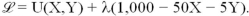 Suppose the following Lagrangian is formed to maximize a consumer's utility subject to her budget constraint: The first-order conditions for this problem imply: