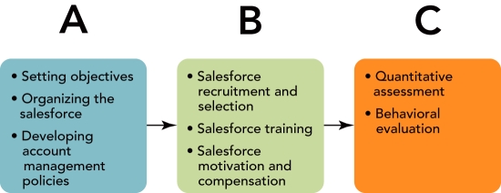 Figure 20-4 -Figure 20-4 above depicts the sales management process that involves three interrelated functions.B refers to __________.