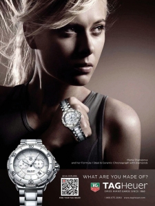 TAG Heuer Ad -TAG Heuer (see the ad above)uses a(n)__________ like Maria Sharapova to promote its watches,it believes she is an opinion leader who can influence the purchase decision of its target market.