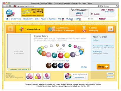 <strong> The My M&M'S image above is an example of how Mars Chocolate has effectively used __________ technology on its mymms.com website to allow its customers to personalize the candy with photos and messages.</strong> A)wiki B)social media C)cookie D)collaborative filter E)choiceboard
