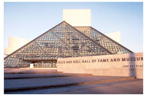 -What pricing strategy did the architectural firm use to set the construction price for the Rock and Roll Hall of Fame, which is shown in the photo above?