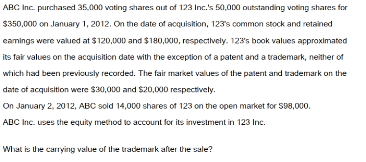 <strong> </strong> A) $12,600. B) $18,000. C) $20,000. D) $30,000.