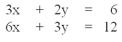 <strong>Which of the choices below constitutes a simultaneous solution to these equations? </strong> A)x = 1, y = 1.5 B)x = .5, y = 2 C)x = 0, y = 3 D)x = 2, y = 0 E)x = 0, y = 0