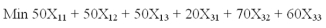 <strong>Which of the following is an objective function for the problem?</strong> A) B) C) D) E)None of the above.