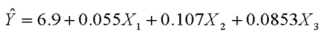 It has been hypothesized that overall academic success for college freshmen as measured by grade point average (GPA) is a function of IQ scores , hours spent studying each week , and one's high school average . Suppose the regression equation is: . The multiple standard error is 6.313 and R<sup>2</sup> = 0.826. What is the predicted GPA for a student with an IQ of 108, 32 hours spent studying per week and a high school average of 82?