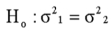 For the hypothesis test, , with n<sub>1</sub> = 10 and n<sub>2</sub> = 10, the F-test statistic is 2.56. At the 0.01 level of significance, we would reject the null hypothesis.