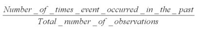 <strong>Which approach to probability is exemplified by the following formula? Probability of an Event = </strong> A) Classical approach B) Empirical approach C) Subjective approach D) None of the above