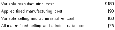 <strong>The Houston Company manufactures office equipment. They are ready to introduce a new line of desktop copiers. The following data concerns the copiers: If the company uses cost-plus pricing based on absorption cost, what price must the company charge when the mark-up percentage is 120 per cent?</strong> A) $459 B) $420 C) $759 D) $594