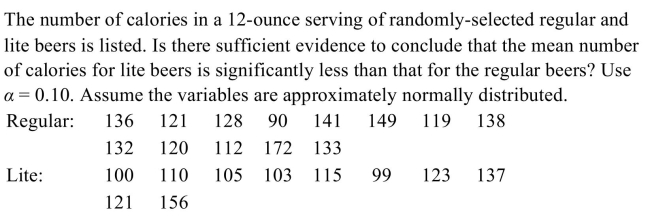 a.State the hypotheses. b. Find the critical value(s). c. Compute the test value. d. Make the decision. e. Summarize the results.