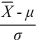 When computing probabilities for the sampling distribution of the sample mean,the z-statistic is computed as z = .