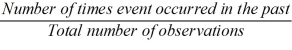 <strong>Which approach to probability is exemplified by the following formula? Probability of an event = </strong> A)The classical approach B)The empirical approach C)The subjective approach D)None of these answers are correct.