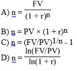 The question How long will I have to wait to reach a certain future value? is best answered by which form of the TVM equation?