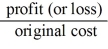 One definition of return is: