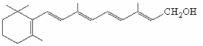 <strong>Which structure in shown? </strong> A)Retinol. B)Retinal. C)Retinoic acid. D)β-carotene.