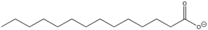 Show the result if the following fatty acid underwent one desaturation using a \Delta 9 desaturase followed by one round of elongation.