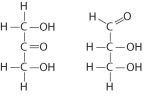 <strong>Choose the term that correctly describes the relationship between these two sugar molecules: </strong> A)structural isomers B)geometric isomers C)enantiomers D)isotopes