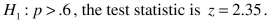 For the next questions, find the P-value using the given information With