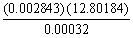 The correct result (indicating the proper number of significant figures)of the following problem is ________.