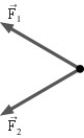 <strong>The figure shows two forces of equal magnitude acting on an object.If the common magnitude of the forces is 4.6 N and the angle between them is 40°,what third force will cause the object to be in equilibrium? </strong> A)8.6 N pointing to the right B)7.0 N pointing to the right C)4.3 N pointing to the right D)3.5 N pointing to the right