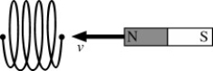 <strong>While a magnet is moved toward the end of a solenoid,a voltage difference is induced between the two ends of the solenoid wire.The voltage difference would be larger if  </strong> A)the speed of the magnet were increased. B)the solenoid contained more loops (while having the same length). C)the bar magnet produced a stronger magnetic field. D)All of the above statements are true. E)Only two of the above statements are true. <div style=padding-top: 35px> 