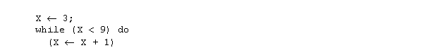Circle the portion of the program below in which control of the loop is initialized. Draw a rectangle around the portion in which the test for termination is performed. Underline the portion in which the state of the loop is moved toward the termination condition.