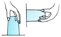 Place a card over the open top of a glass filled to the brim with water, and then invert it, as is shown below. Why does the card stay in place? How about when the glass is held sideways?