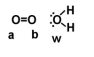 <strong>Given the following diagram, describe what happens electronically between these two molecules. </strong> A)Oxygen B becomes slightly positively charged due to the electrons on the water molecule. B)Oxygen A becomes slightly positively charged due to the electrons on the water molecule. C)Oxygen W becomes slightly negatively charged due to the oxygen molecule. D)Oxygen W becomes slightly positively charged due to the oxygen molecule. E)none of the above