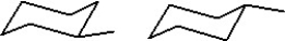 <strong>Which of the following represent two different chair forms of methylcyclohexane?</strong> A) B) C) D) E)