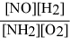 <strong>What is the equilibrium constant expression for: 4 NH3(g) + 5 O2(g) ⇌ 4 NO(g) + 6 H2O(g)</strong> A) B) C) D) E)